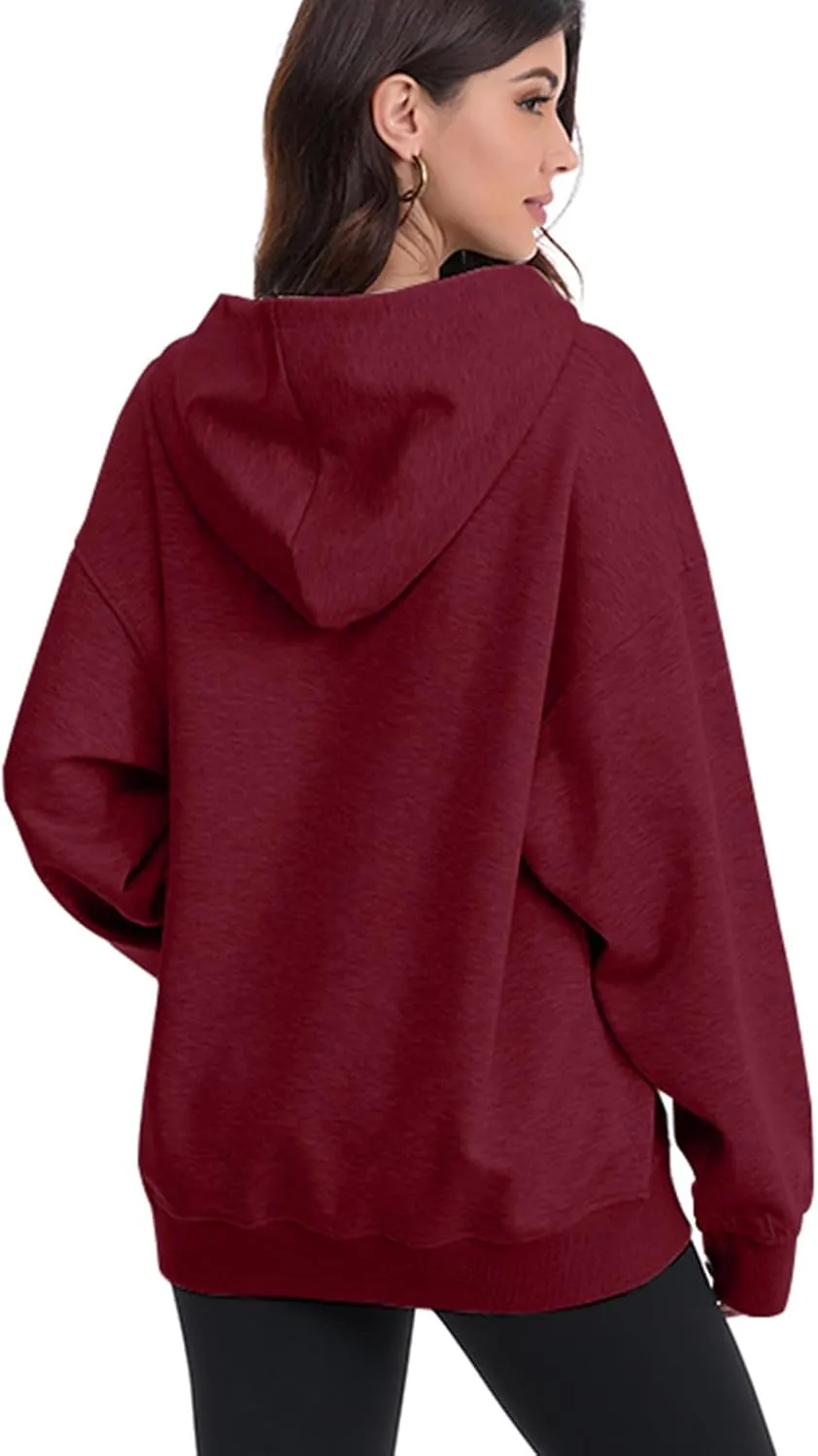 Women's Oversized Hooded Sweatshirt Long Sleeve Sweaters Pullover Fall Outfits with Pocket