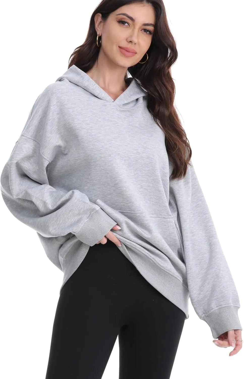 Women's Oversized Hooded Sweatshirt Long Sleeve Sweaters Pullover Fall Outfits with Pocket