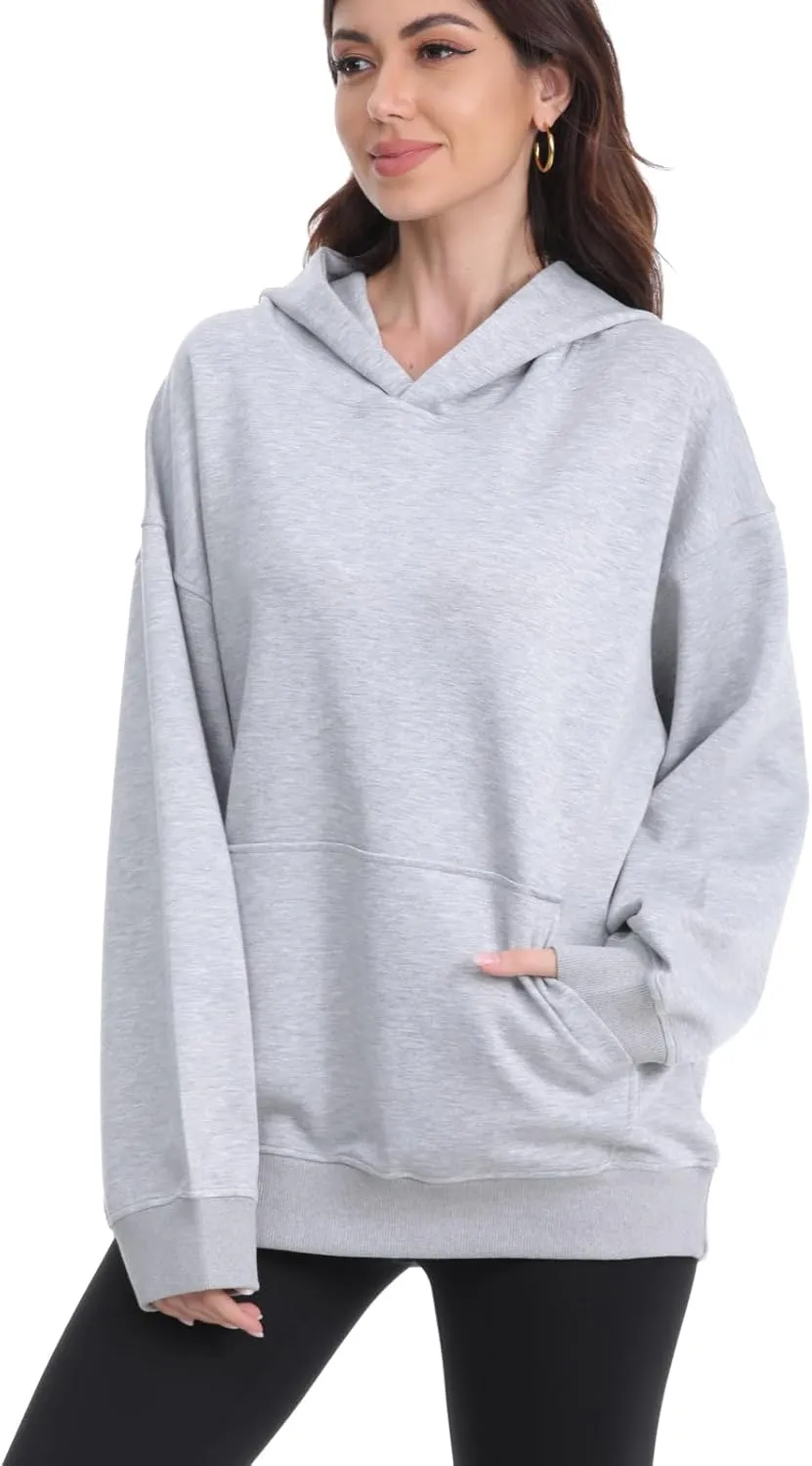 Women's Oversized Hooded Sweatshirt Long Sleeve Sweaters Pullover Fall Outfits with Pocket