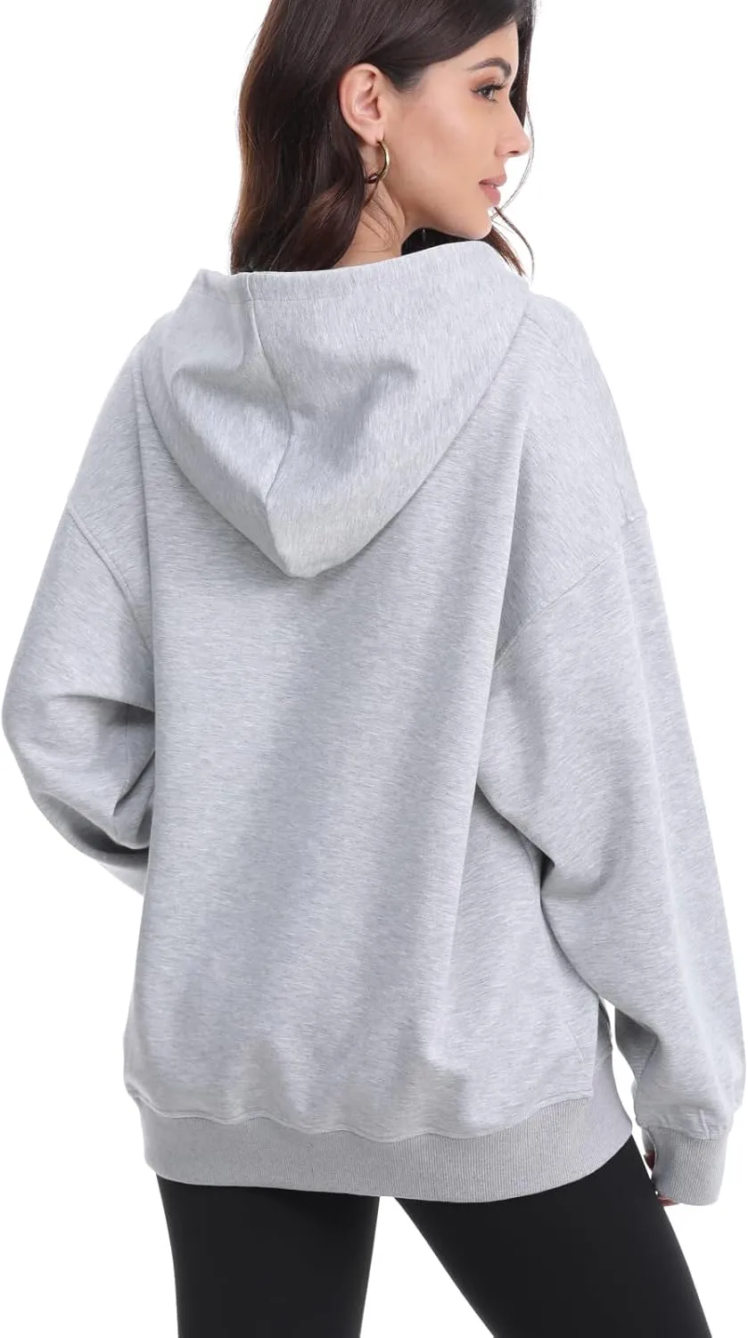 Women's Oversized Hooded Sweatshirt Long Sleeve Sweaters Pullover Fall Outfits with Pocket