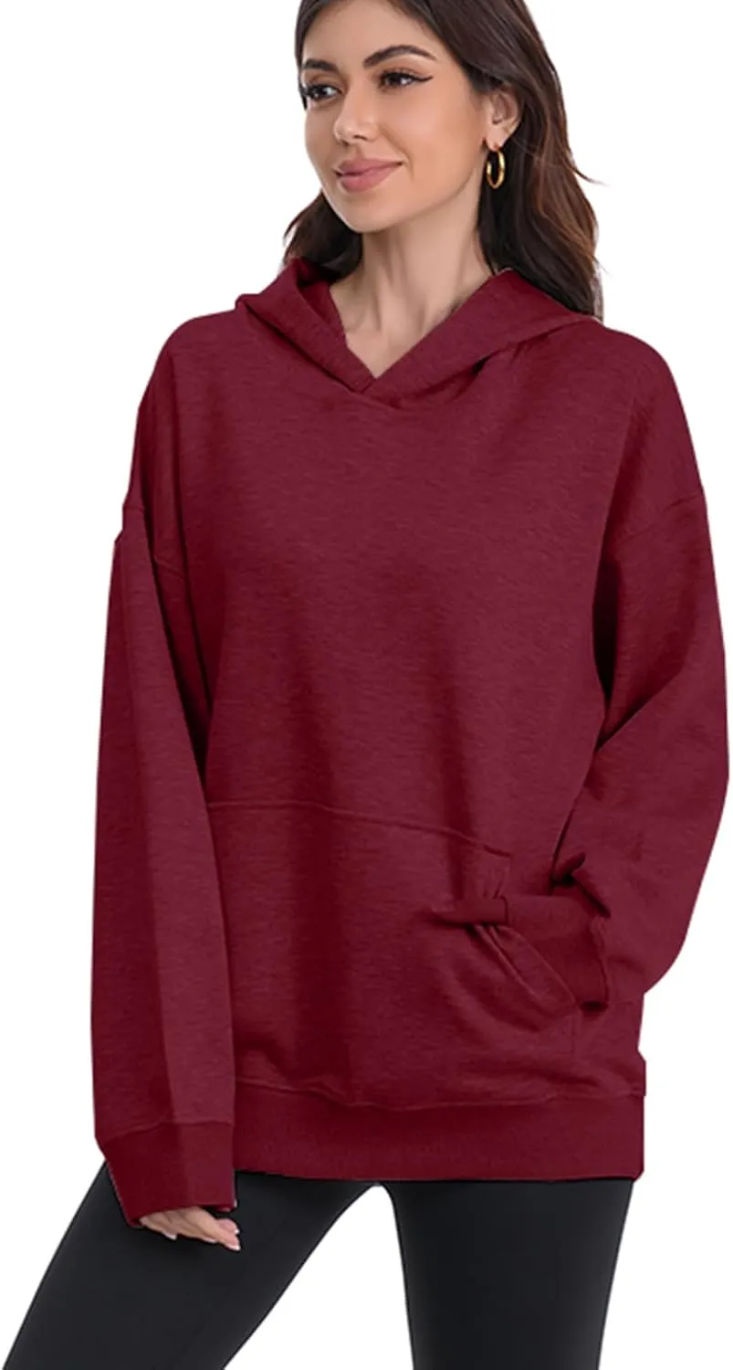 Women's Oversized Hooded Sweatshirt Long Sleeve Sweaters Pullover Fall Outfits with Pocket