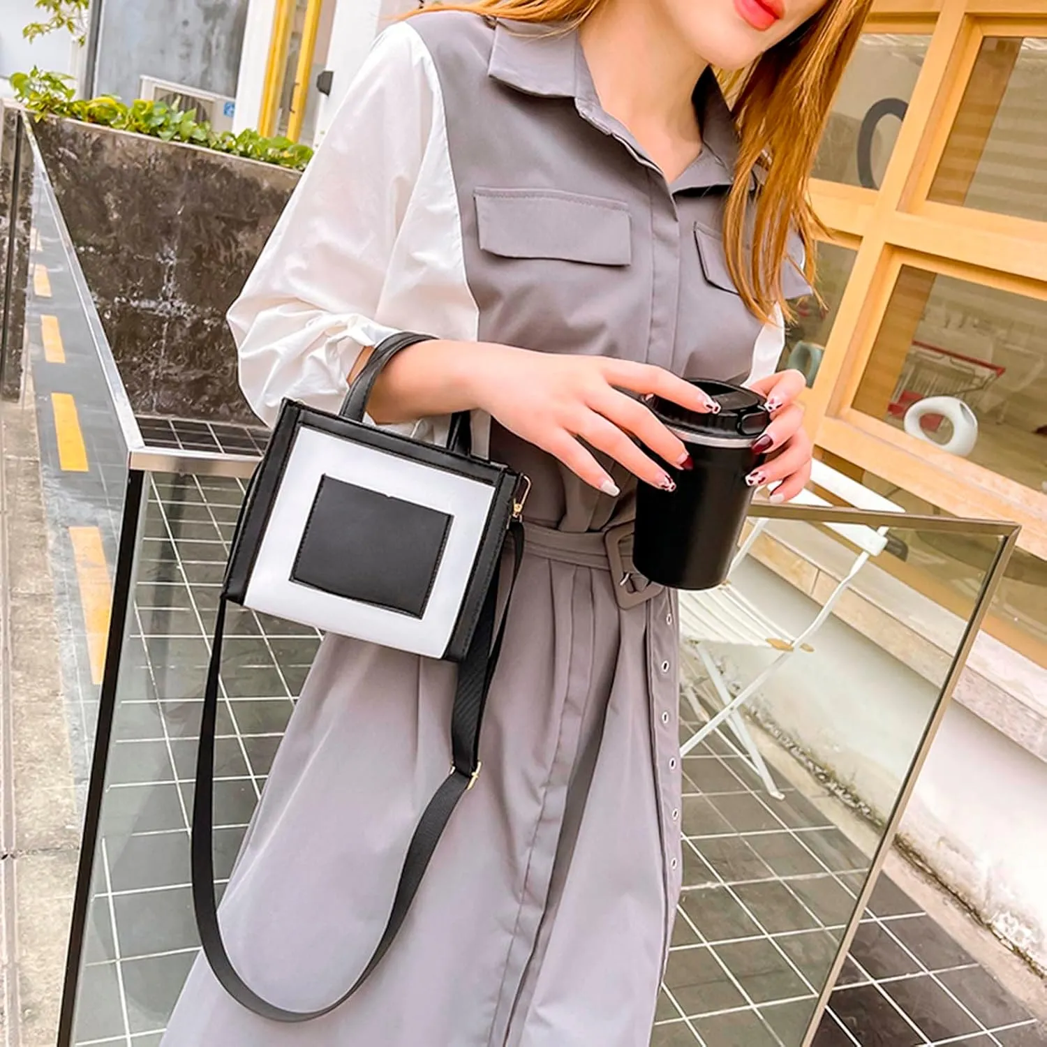 Womens Shoulder Shopping Handbags Women's Shoulder Bags Tote Satchel Hobo Carry Options for Work and Daily Use(White)