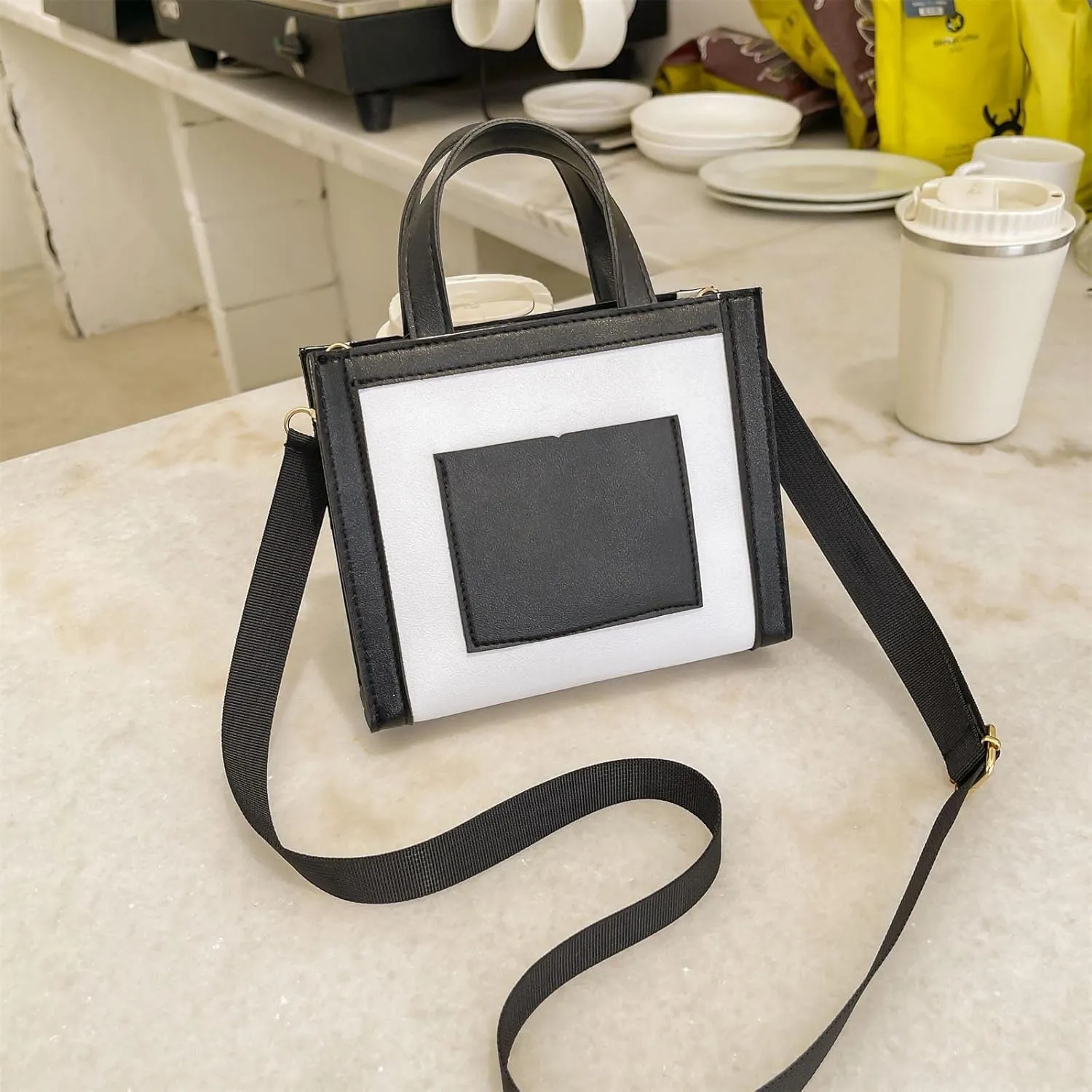 Womens Shoulder Shopping Handbags Women's Shoulder Bags Tote Satchel Hobo Carry Options for Work and Daily Use(White)