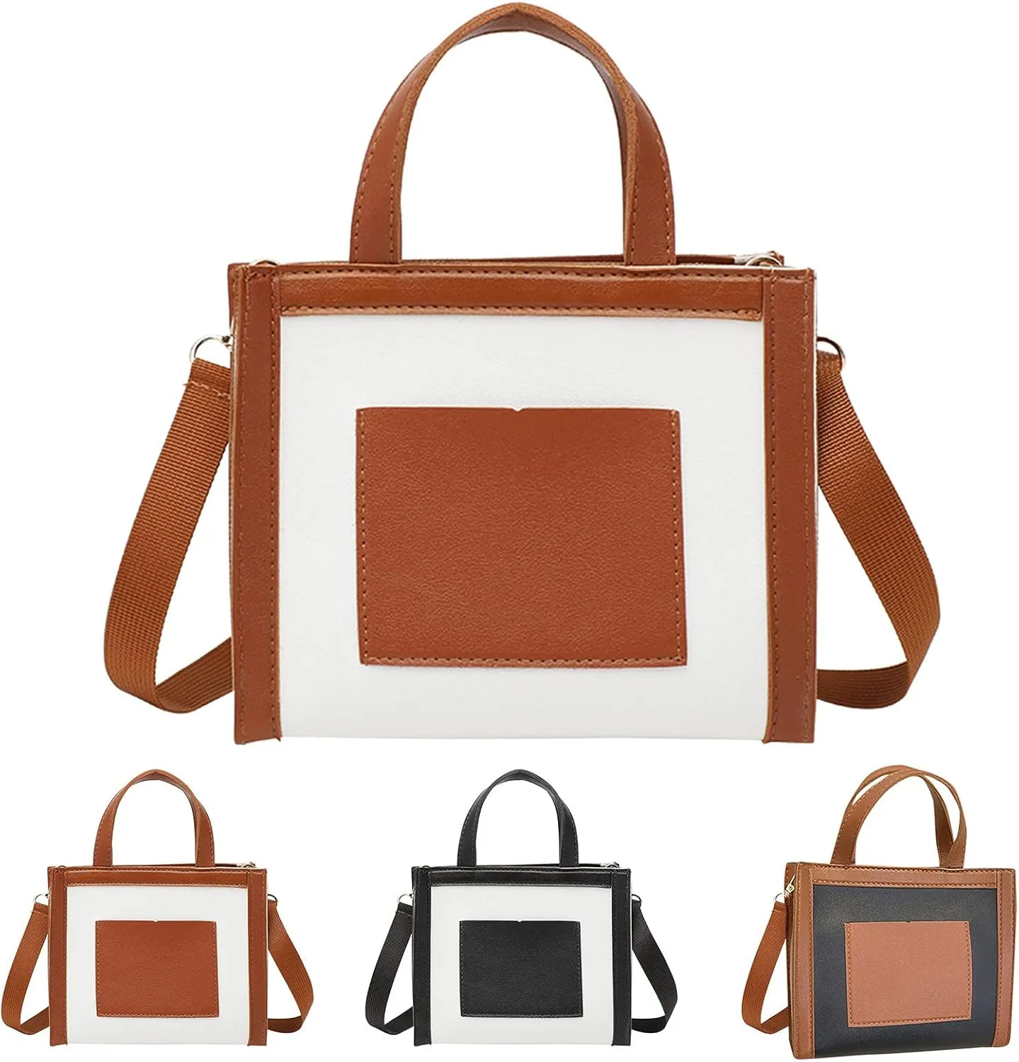 Womens Shoulder Shopping Handbags Women's Shoulder Bags Tote Satchel Hobo Carry Options for Work and Daily Use(White)