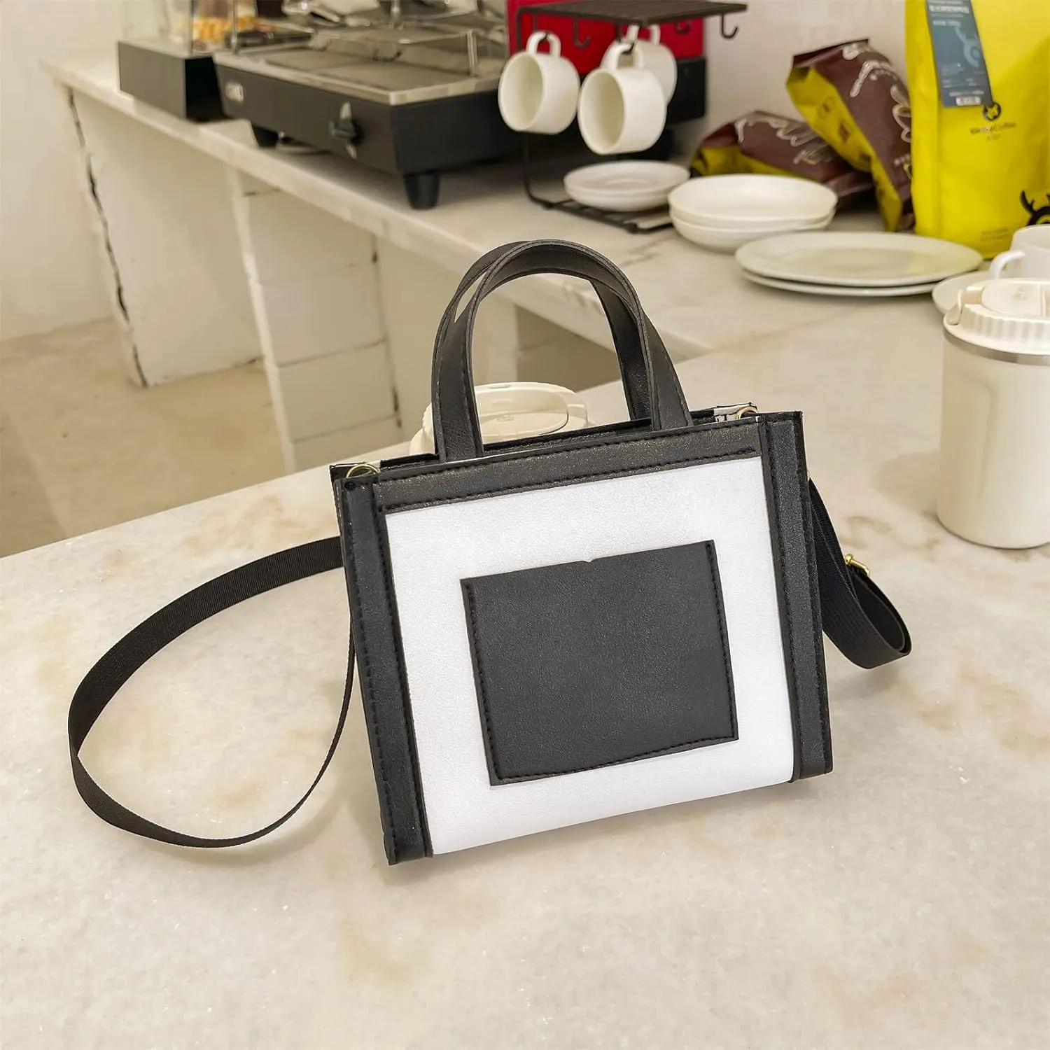 Womens Shoulder Shopping Handbags Women's Shoulder Bags Tote Satchel Hobo Carry Options for Work and Daily Use(White)
