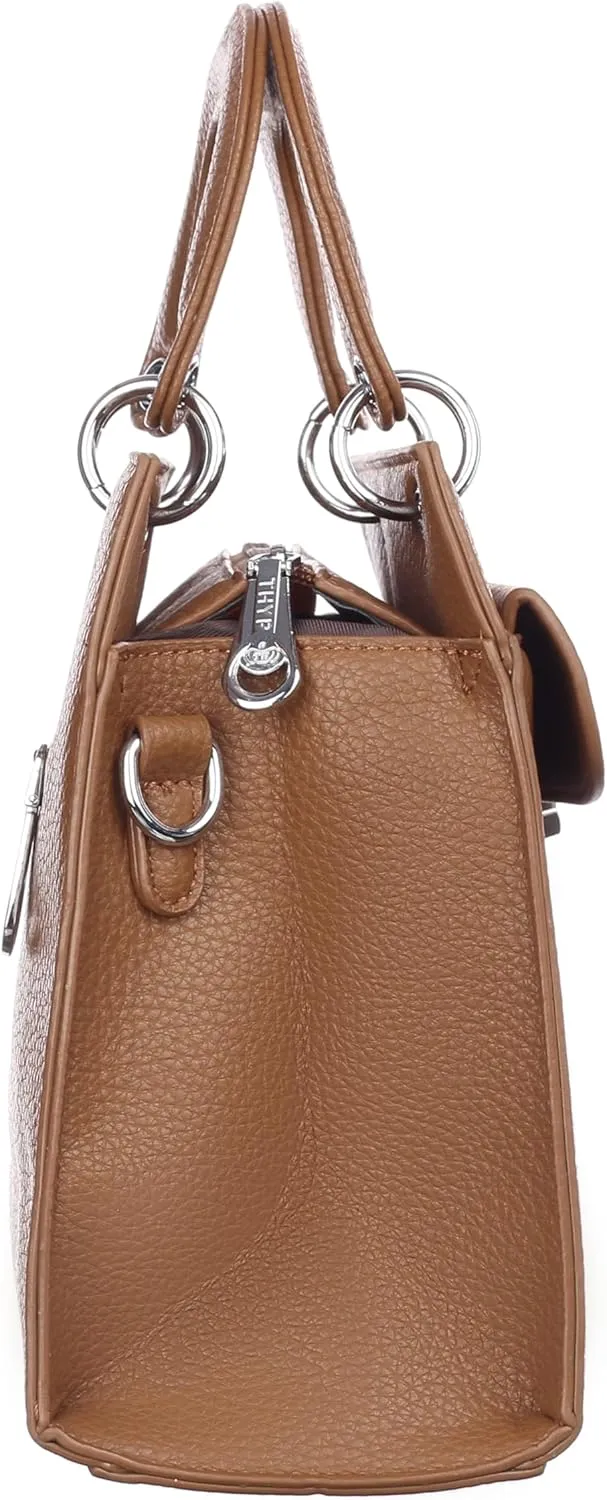 Women's Structured Tote Bag  Elegant Top Handle Satchel with Lock Closure & Adjustable Strap