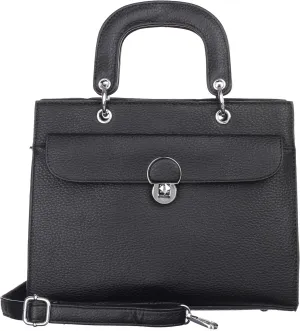 Women's Structured Tote Bag  Elegant Top Handle Satchel with Lock Closure & Adjustable Strap