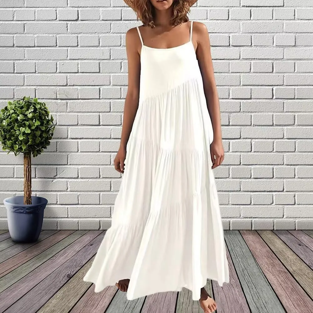 Womens Summer Dresses Spaghetti Strap Maxi Dresses for Women Boho Dress Sun Dresses for Women 2025