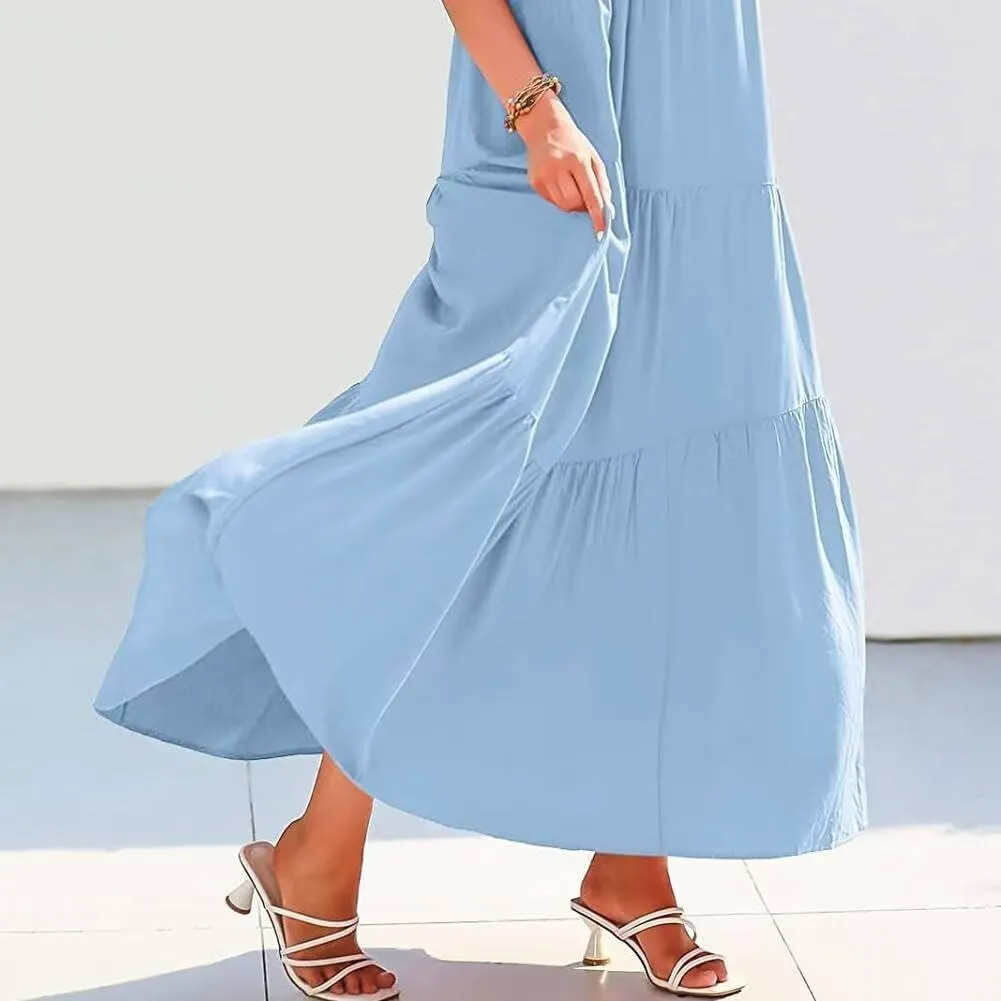 Womens Summer Dresses Spaghetti Strap Maxi Dresses for Women Boho Dress Sun Dresses for Women 2025