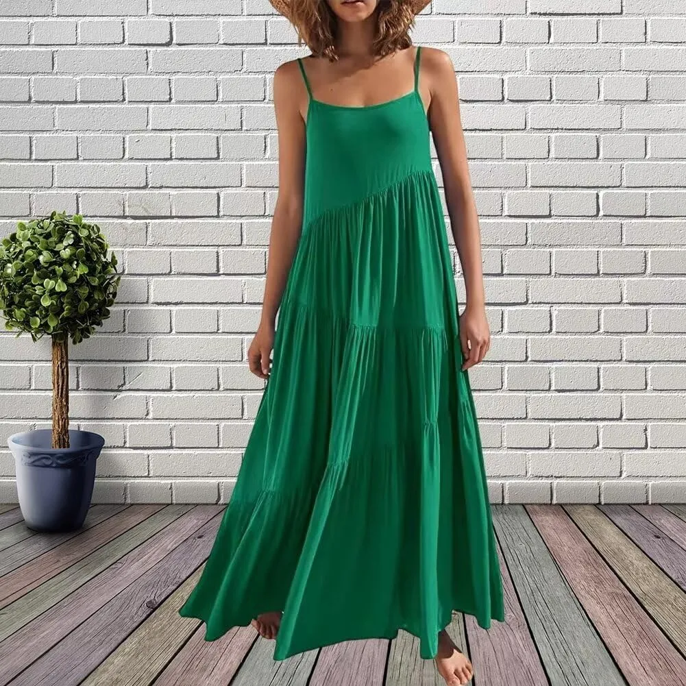 Womens Summer Dresses Spaghetti Strap Maxi Dresses for Women Boho Dress Sun Dresses for Women 2025