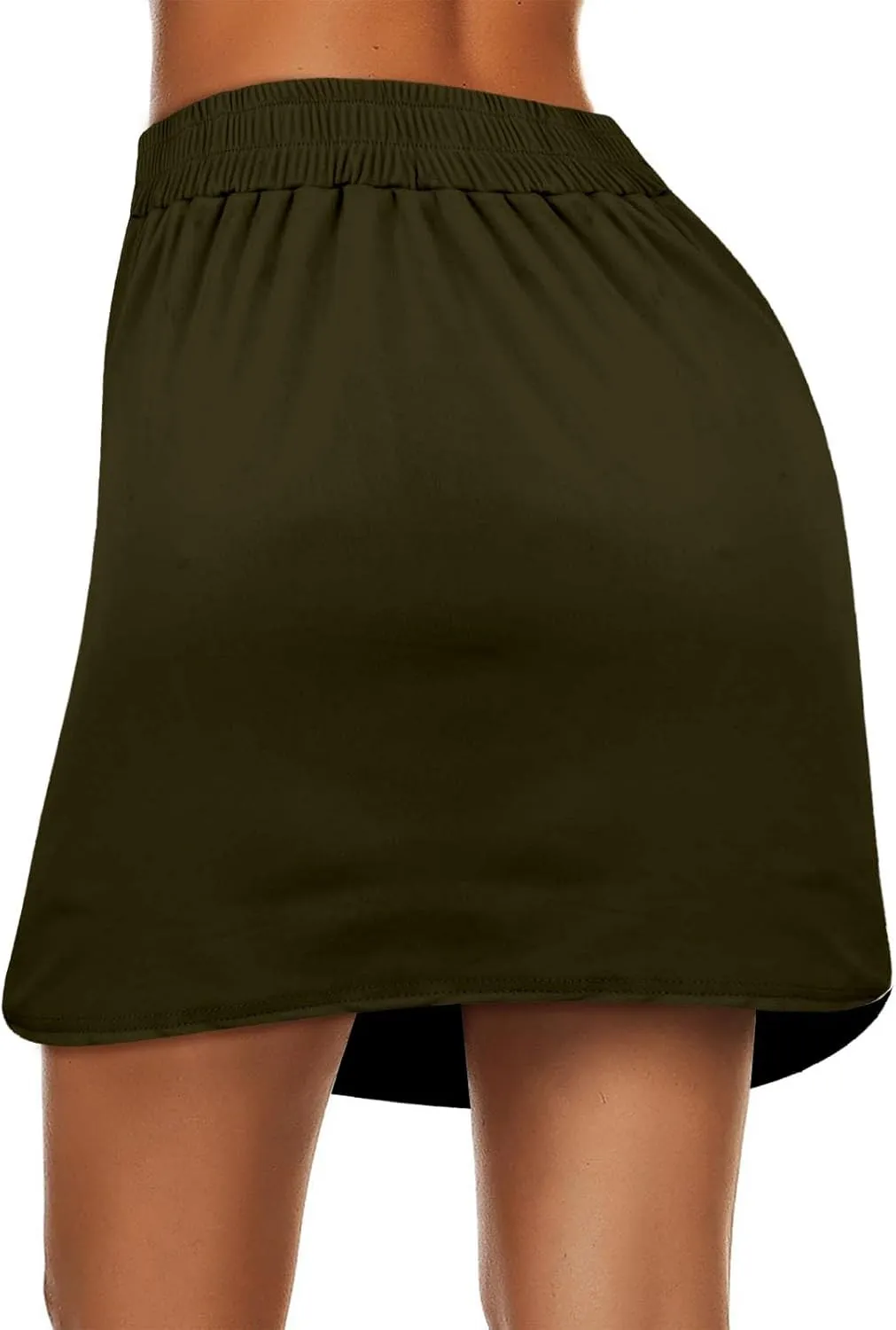 Women's Tennis Skirts Solid Color Loose Yoga High Waisted Exercise Athletic Running Golf Sport Pants with Pocket