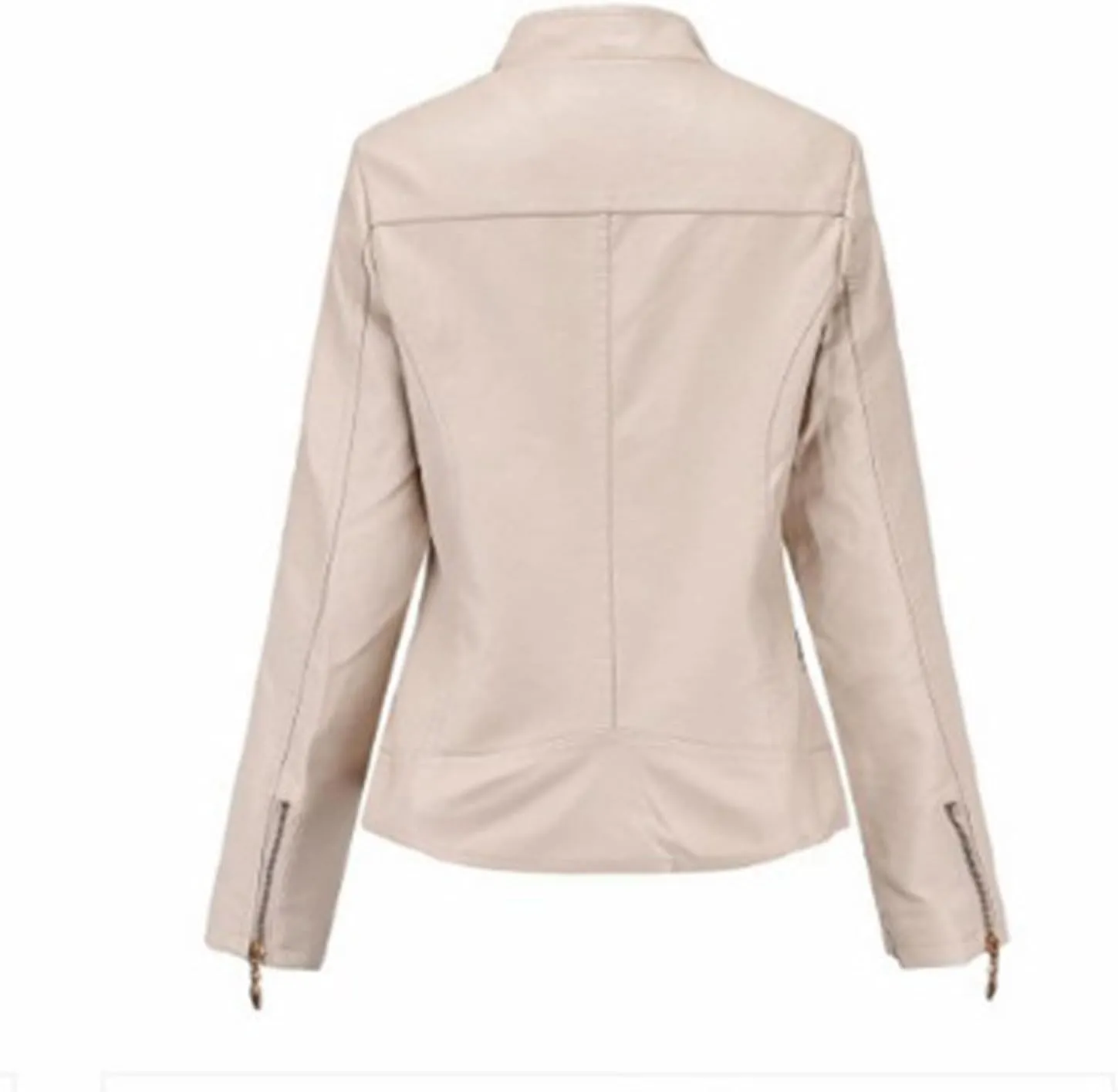 Women's Trendy Faux Leather Jacket Moto Short Jacket Fashion PU Jacket Coat Faux Leather Zip Up Moto Biker Jackets