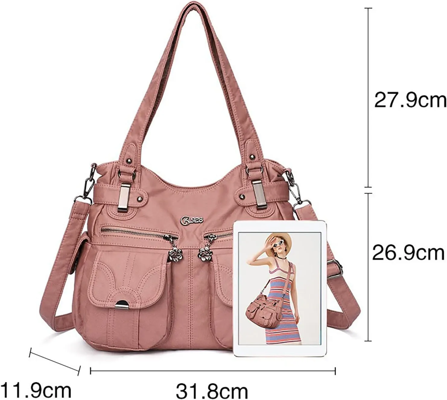Women's Trendy Purses Vegan Leather Hobo Handbags Casual Nylon Purses Handbags Crossbody Bags Womens Crochet Bag(A)