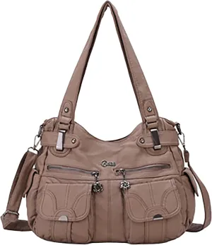 Women's Trendy Purses Vegan Leather Hobo Handbags Casual Nylon Purses Handbags Crossbody Bags Womens Crochet Bag(A)