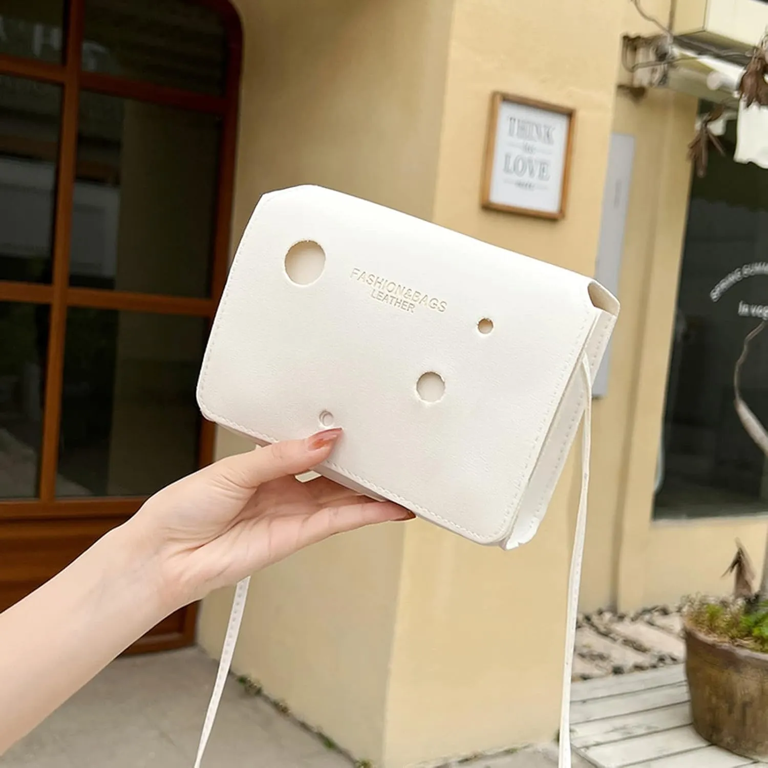 Women's Trendy Purses Vegan Leather Hobo Handbags Fabric Nylon Multi Pocket Crossbody Bags Summer Mini Gym Bag(White)