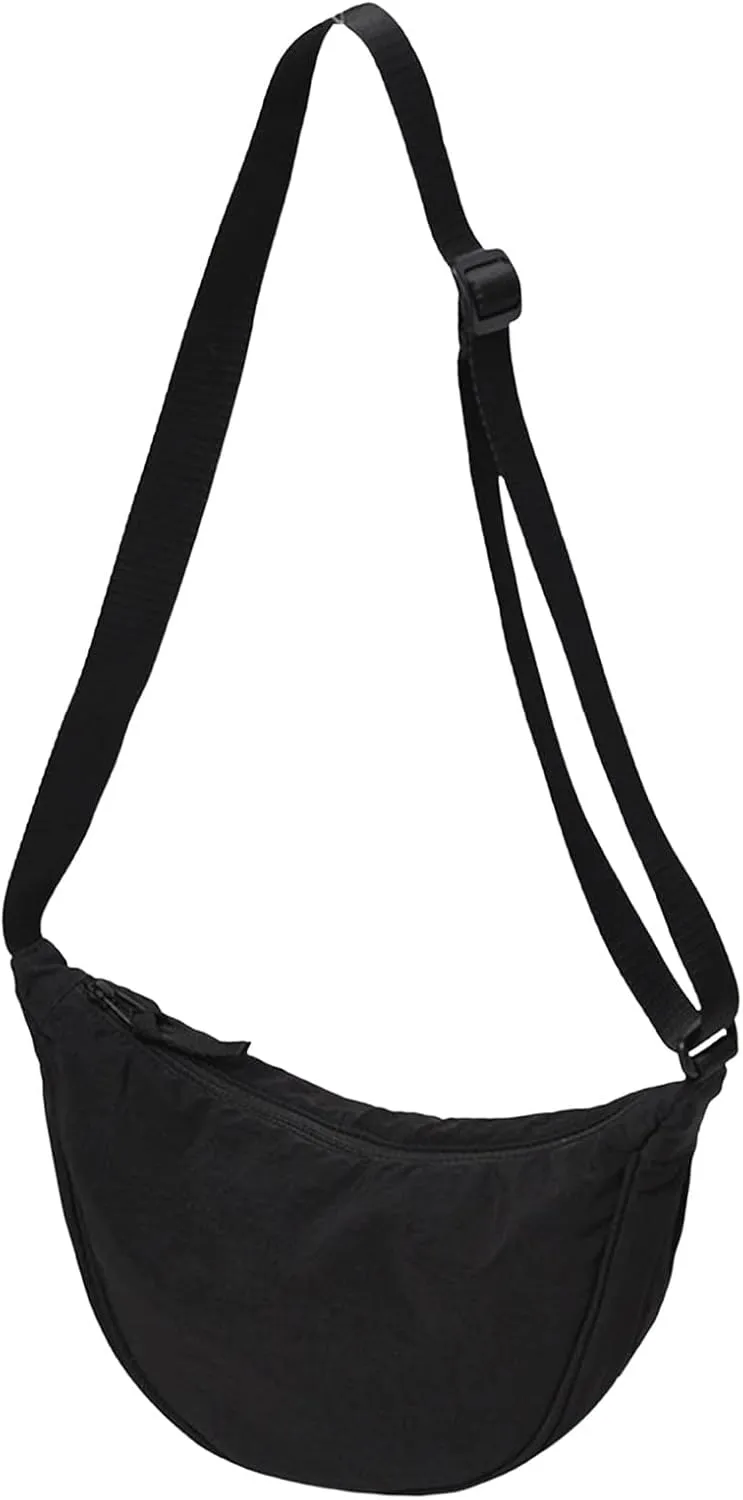 Women's Trendy Purses Vegan Leather Hobo Handbags Lightweight Quilted Fabric Handbags for Women Small Makeup Bag(Black)
