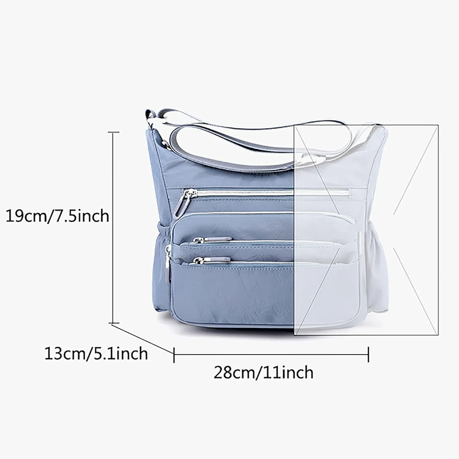 Women's Trendy Purses Vegan Leather Hobo Handbags Lightweight Quilted Fabric Handbags for Women Transparent Bag(One Size)