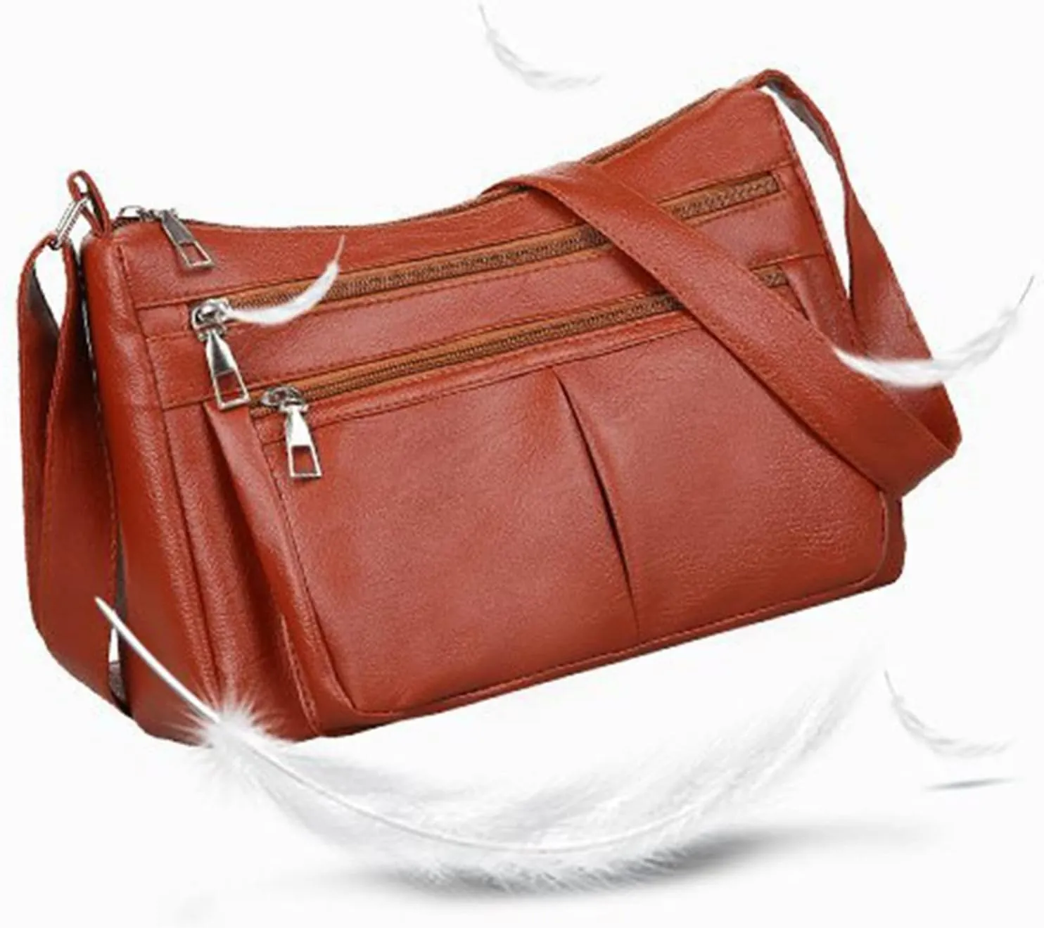 Women's Trendy Purses Vegan Leather Hobo Handbags Small Quilted Crossbody Bags for Women Womens Shoulder Purse(Brown)