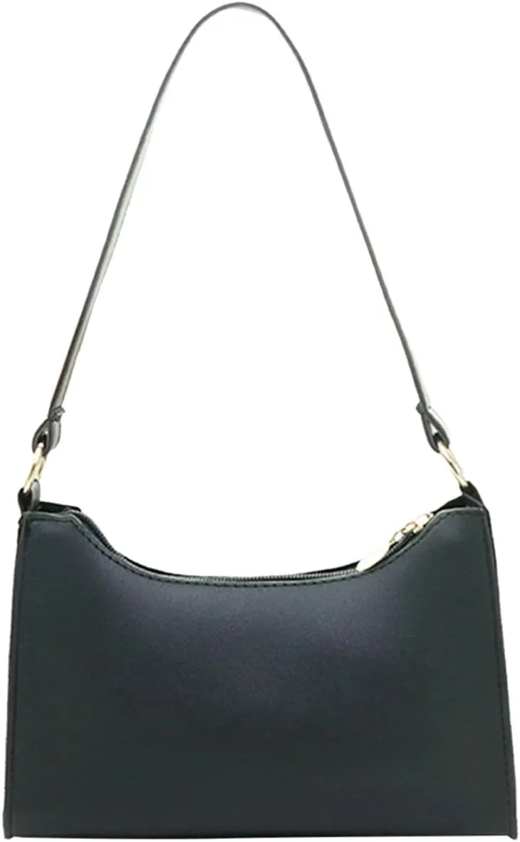 Women's Trendy Purses Vegan Leather Hobo Handbags Women's Shoulder Bags Tote Satchel Hobo Small Clear Backpacks(Black)