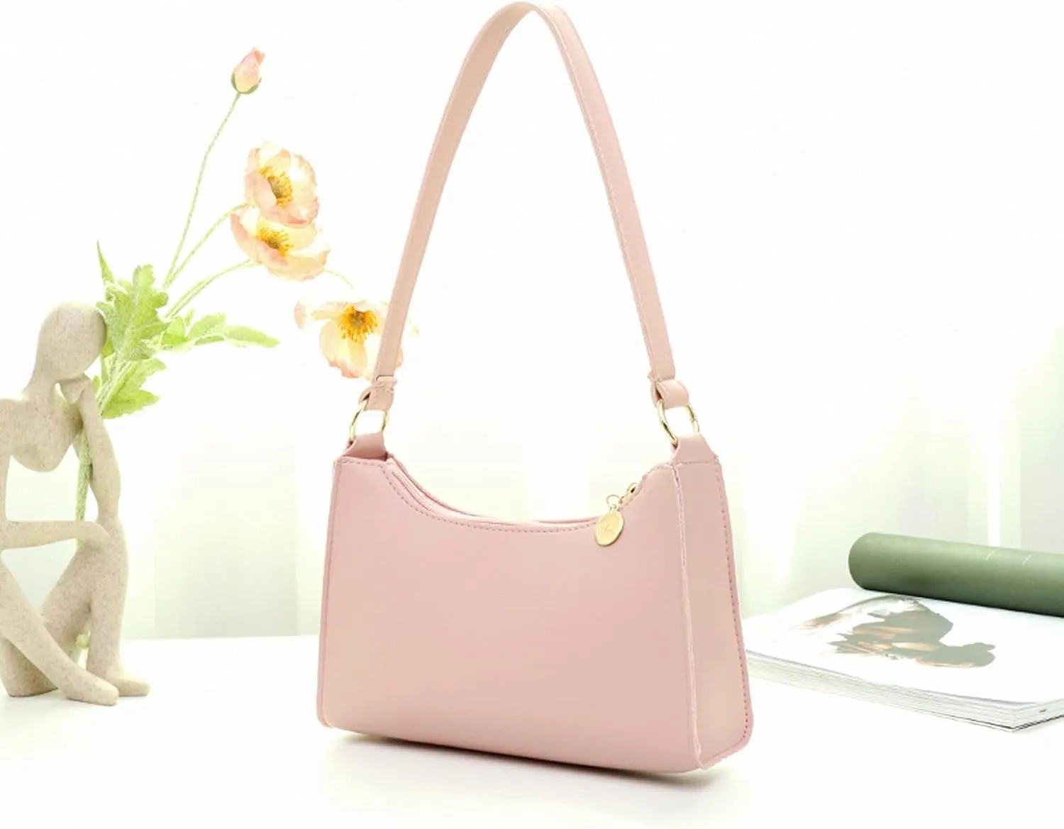 Women's Trendy Purses Vegan Leather Hobo Handbags Women's Shoulder Bags Tote Satchel Hobo Small Clear Backpacks(One Size)