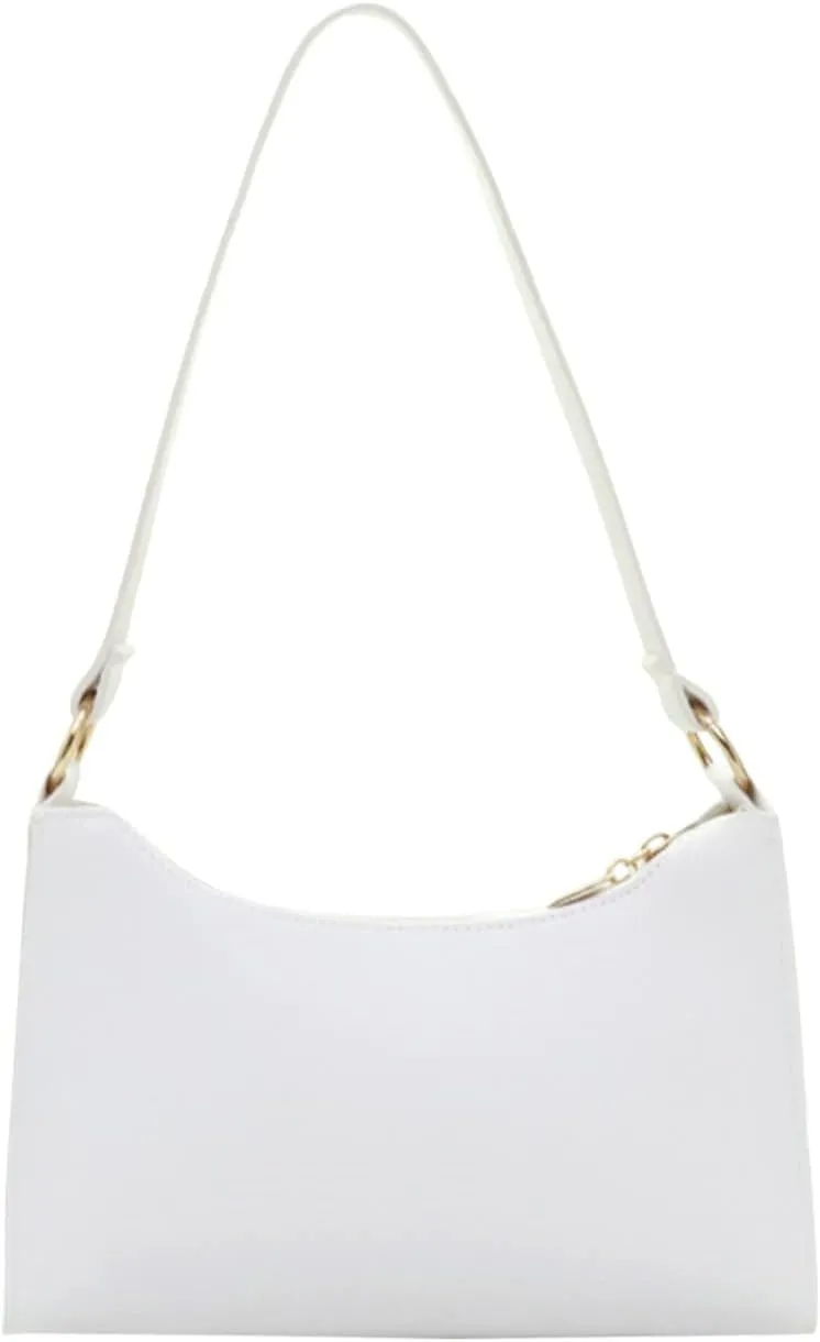 Women's Trendy Purses Vegan Leather Hobo Handbags Women's Shoulder Bags Tote Satchel Hobo Small Clear Backpacks(White)