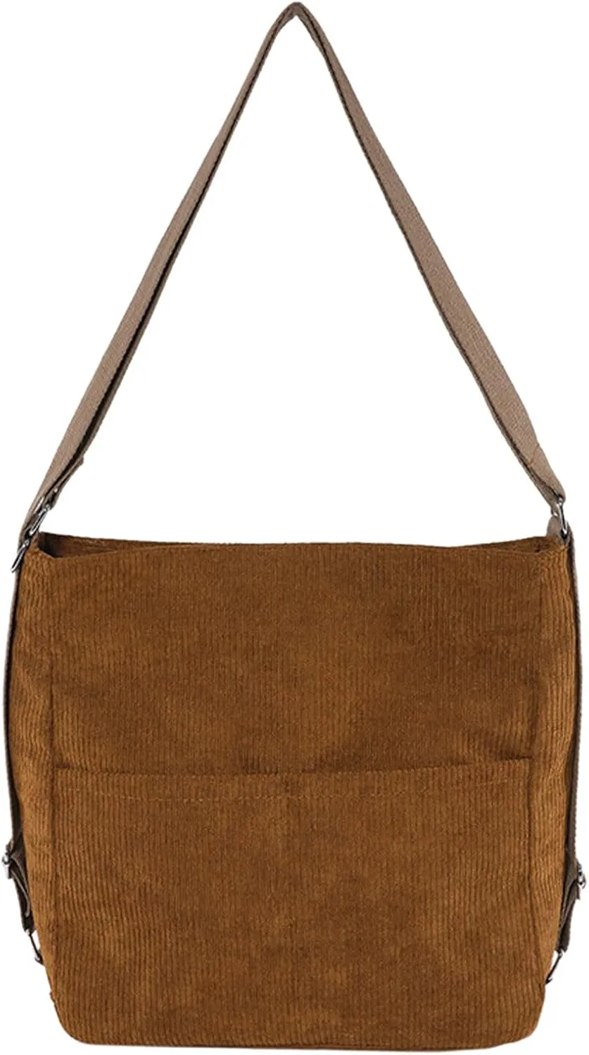 Women's Trendy Purses Vegan Leather Hobo Handbags Women's Shoulder Bags Tote Satchel Hobo Travel Bag with Zipper(Brown)