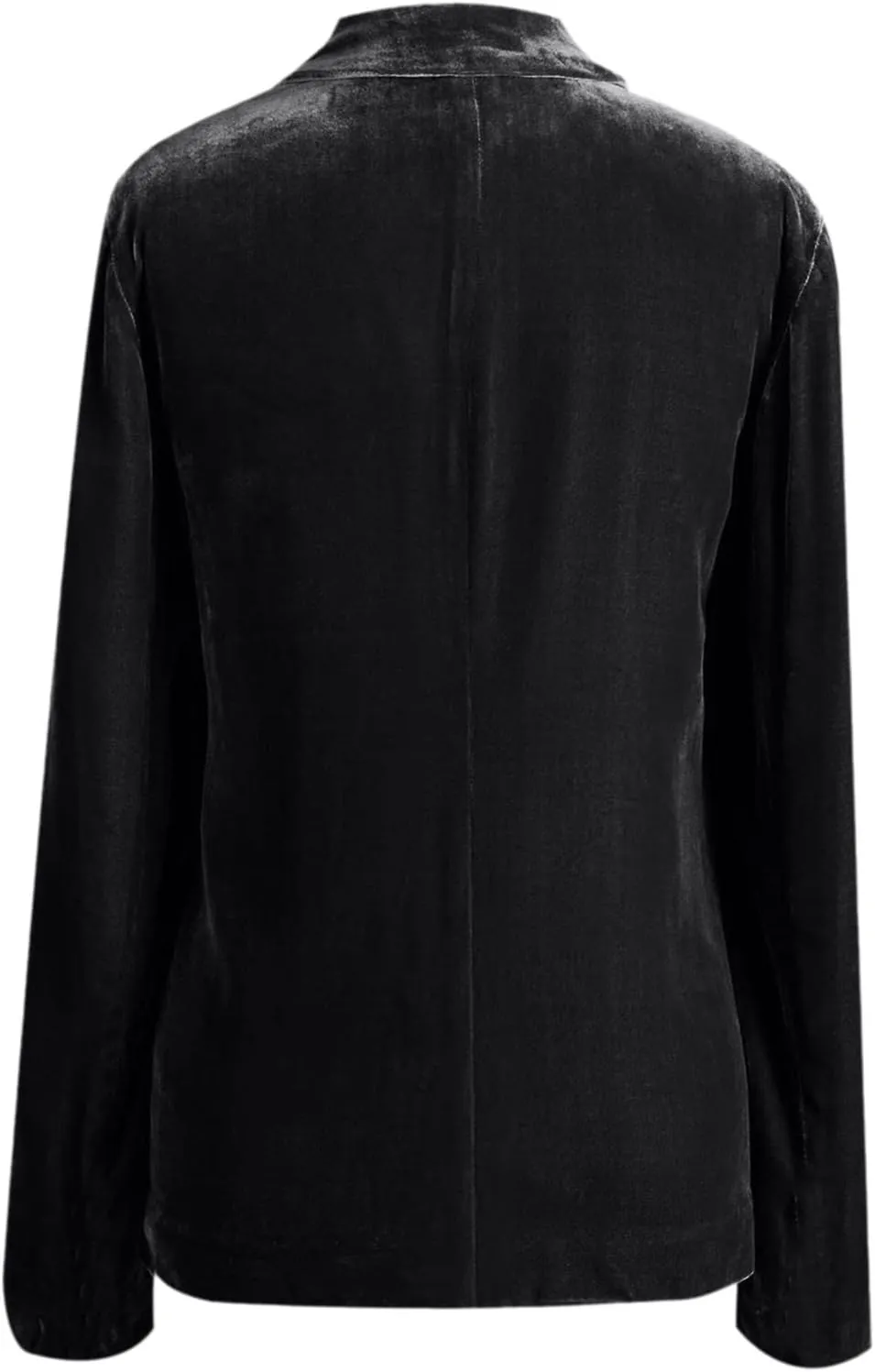 Womens Velvet Blazer Cozy Lightweight Outerwear Retro Buttons Long Sleeve Pokets Jacket Cardigan Coat Office Blazers