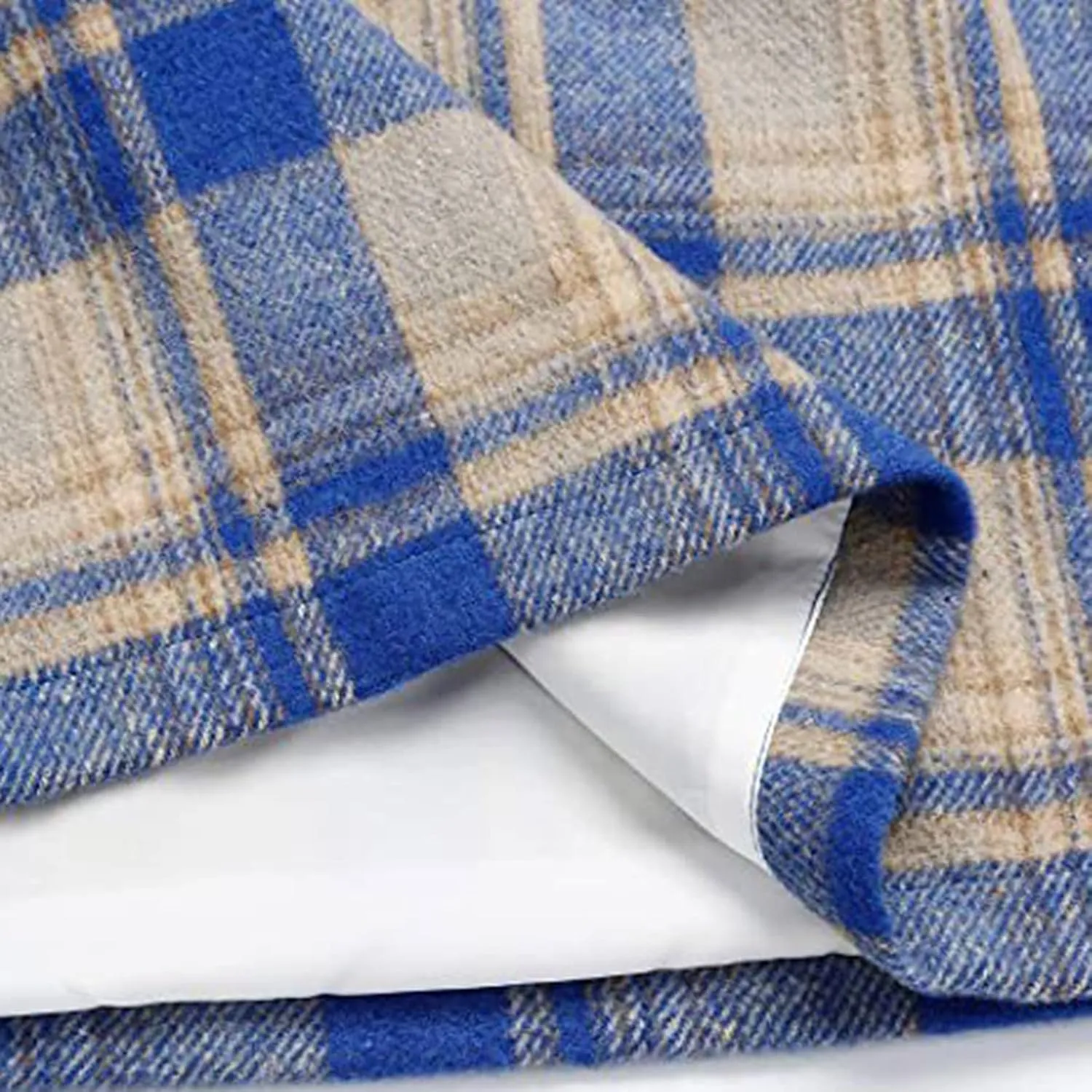 Womens Wool Plaid Mini Skirt Fall Winter High Waisted Bodycon Pencil Skirt Outfits for Women