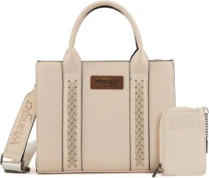 Wrangler Purse Medium Tote Bags for Women with Card Holder Wallet Satchel Top-handle Handbags
