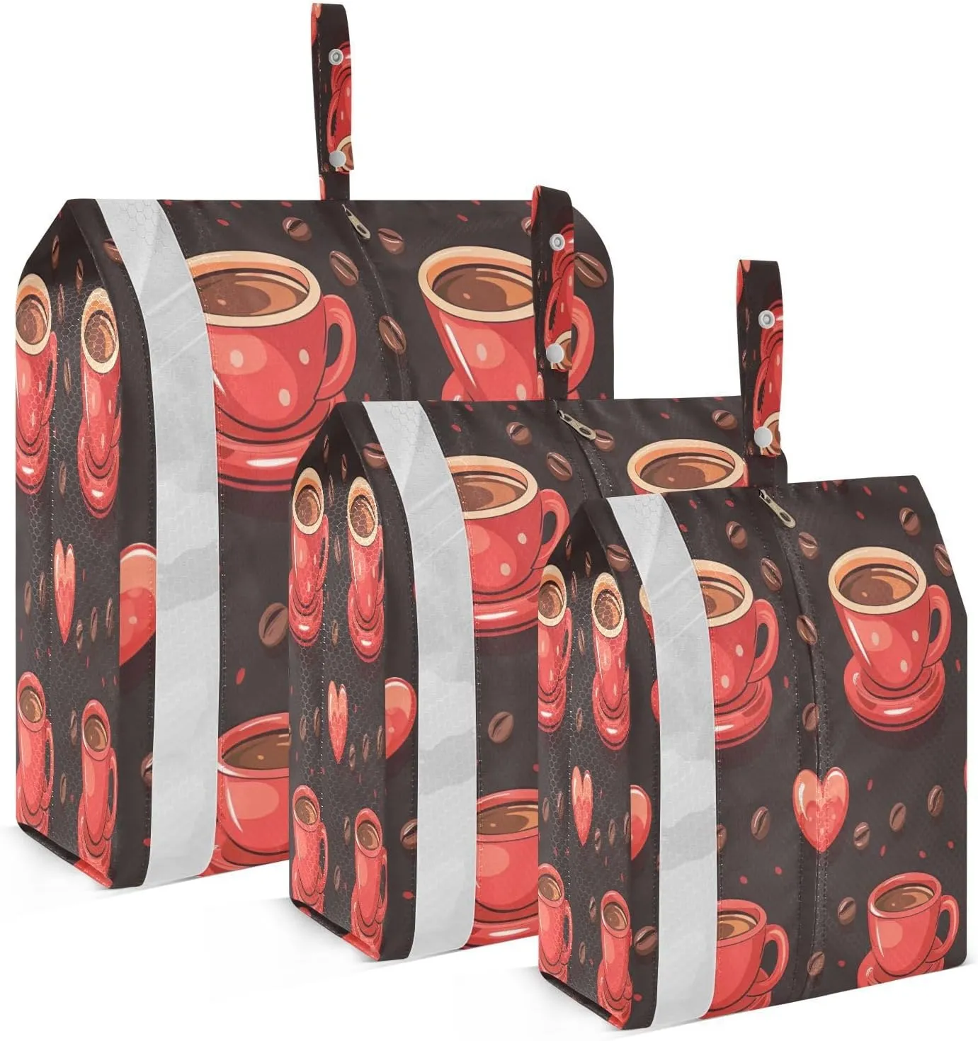 xigua Coffee 3 Set Compression Packing Cubes for Travel,Travel Essentials for Carry on Luggage,Travel Accessories for Suitcase Organizer Bags Set,Lightweight and foldable