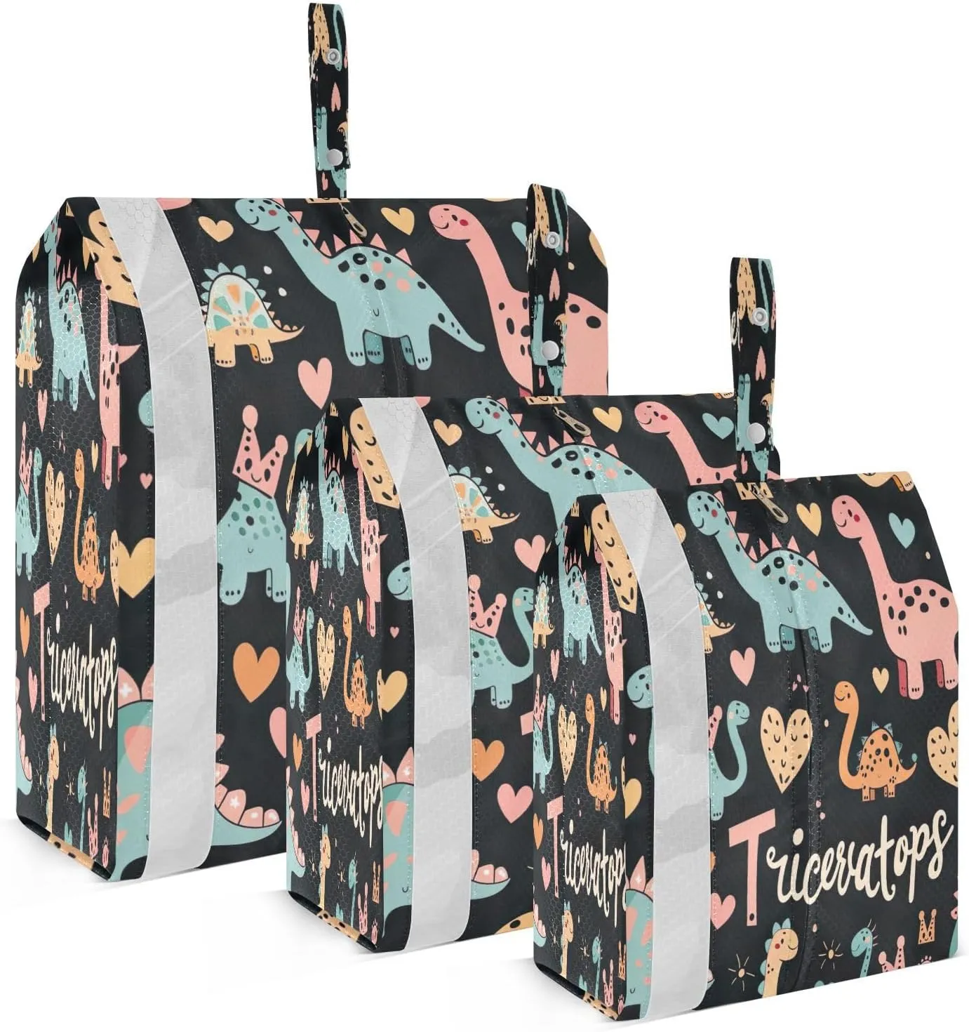 xigua Dinosaurs 3 Set Compression Packing Cubes for Travel,Travel Essentials for Carry on Luggage,Travel Accessories for Suitcase Organizer Bags Set,Lightweight and foldable