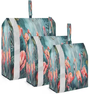 xigua Flamingos 3 Set Compression Packing Cubes for Travel,Travel Essentials for Carry on Luggage,Travel Accessories for Suitcase Organizer Bags Set,Lightweight and foldable