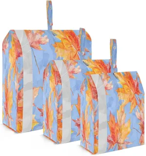 xigua Maple Leaves 3 Set Compression Packing Cubes for Travel,Travel Essentials for Carry on Luggage,Travel Accessories for Suitcase Organizer Bags Set,Lightweight and foldable