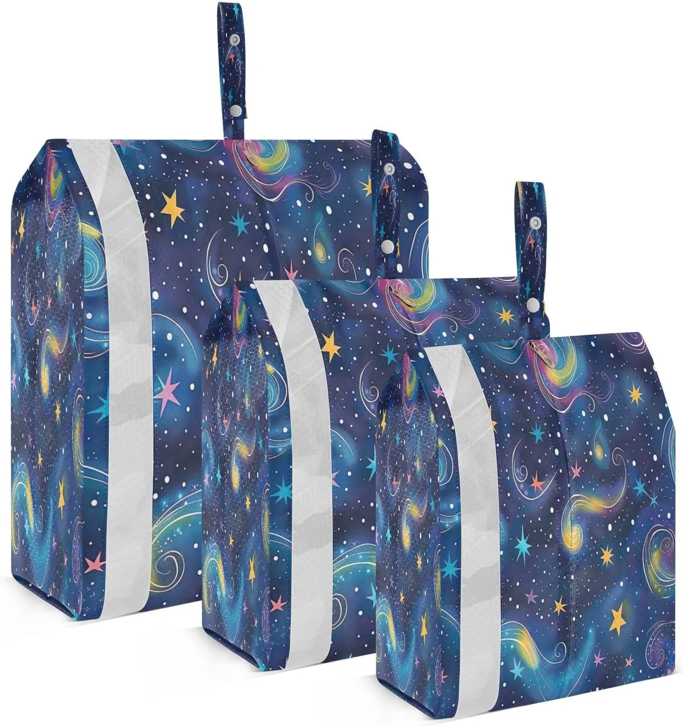 xigua Space Stars 3 Set Compression Packing Cubes for Travel,Travel Essentials for Carry on Luggage,Travel Accessories for Suitcase Organizer Bags Set,Lightweight and foldable