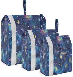 xigua Space Stars 3 Set Compression Packing Cubes for Travel,Travel Essentials for Carry on Luggage,Travel Accessories for Suitcase Organizer Bags Set,Lightweight and foldable
