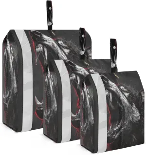 xigua Wolf 3 Set Compression Packing Cubes for Travel,Travel Essentials for Carry on Luggage,Travel Accessories for Suitcase Organizer Bags Set,Lightweight and foldable