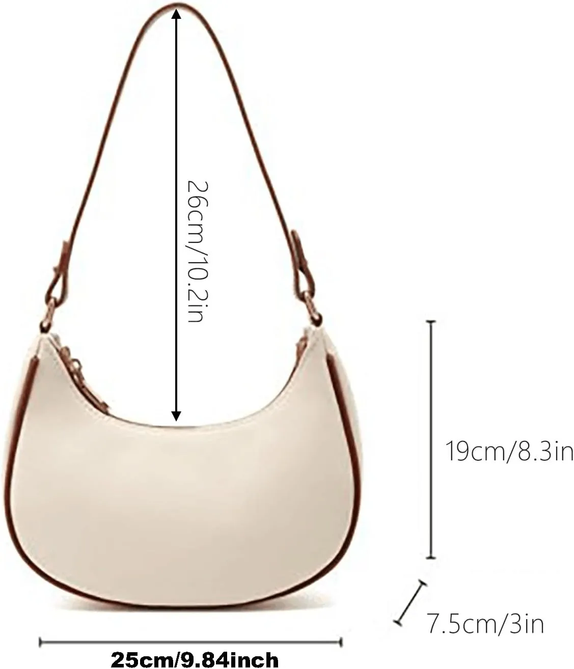 Y2k Purse for Women Small Shoulder Bag Cute Vintage Underarm Handbag Womens Double Strap Shoulder Bag Purse